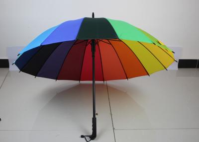 China Lightweight Rainbow Golf Umbrella For Rain , Wind Resistant Golf Umbrella for sale