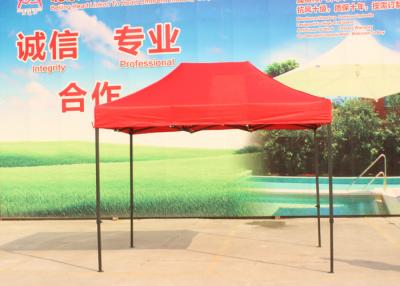 China Pop Up Red 10x10 Canopy Tent With 500D Oxford Fabric , Black Coated Steel Frame for sale