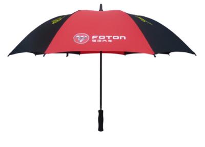 China OEM Advertising Golf Umbrella Wind Resistant With Black And Red Color for sale