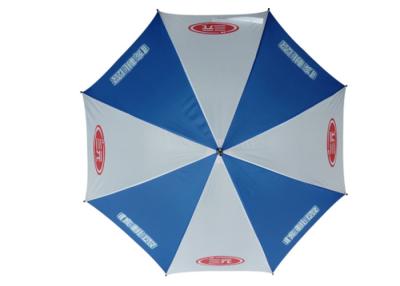 China Custom Logo Manual Open Umbrella , Walking Stick Umbrella For Windy Weather for sale