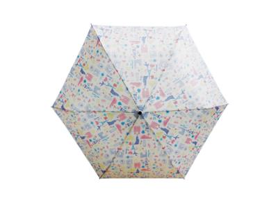 China 50cm X 8K 3 Section Manual Open Umbrella / Ladies Fashion Lightweight Compact Umbrella for sale