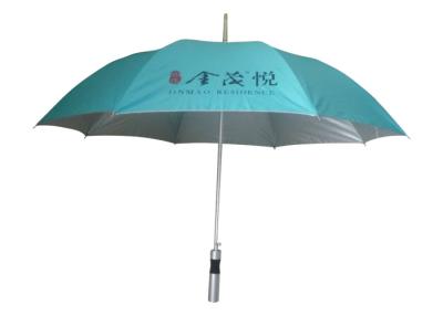 Chine Parapluie UV de golf de montagne de Sun de protection avec la poignée d'Alu, tissu enduit bleu à vendre