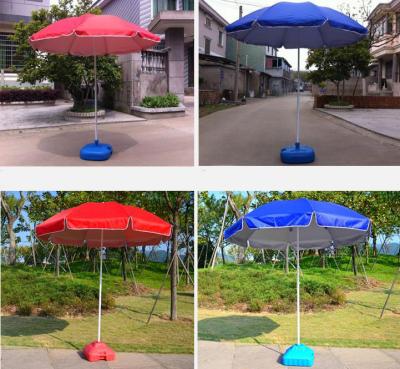 China Customized Logo Silk Screen Promo Beach Umbrella Durable Frame And Fabric Umbrella for sale