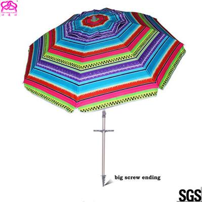 China Popular Foldable Sun Beach Umbrella 1.8m / 2.2m For Summer Swimming for sale