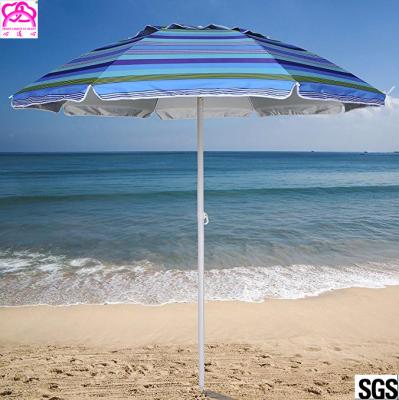 China Protección ULTRAVIOLETA del paraguas al aire libre del parasol del marco de acero para la sombrilla de la playa de Sandy en venta