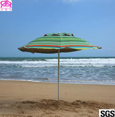 China Custom leisure summer outdoor sun beach umbrella , beach umbrella parasol with logo prints for sale