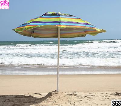 China Parasol de playa doblado los 6ft de Sun del CARACOL con la capa de plata portátil inclinable dentro de la raya ULTRAVIOLETA de la protección en venta