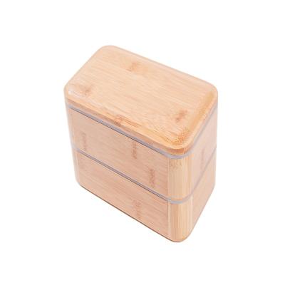 China Bento Lunch Box Wooden Lunch Sustainable Bamboo Box for sale