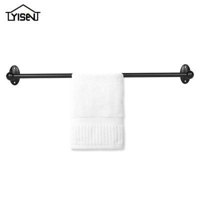 China Traditional Black Bathroom Accessory Single Towel Rack Holder For Kitchen for sale