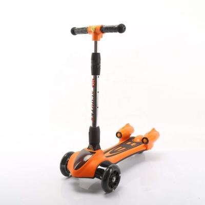 China Kid Jet Lighting Music Cheap Same PU Three Wheeled Scooter for sale