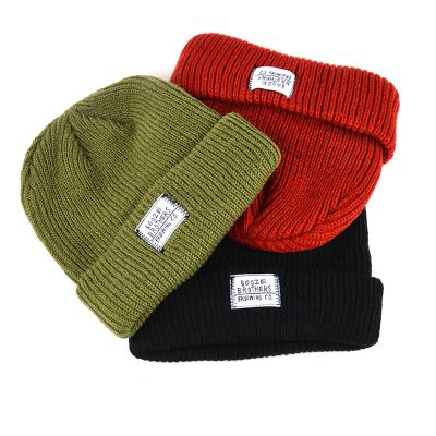 China COMMON COMMON Empty Design Your Own Logo Simple Custom Beanie Winter Soft Hats for sale