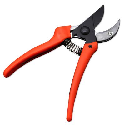 China Anti-Slip Handle Heavy Duty Curved Stainless Steel Head Pruners Garden Scissors Grass Clippers Tree Trimmer Shears for sale