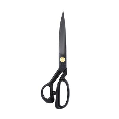 China Embroidery Tailor Scissors Clothing Fabric Left Handed Shears With Black Soft Handle for sale