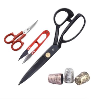 China Tailor Shear Scissor Shears Set for Fabric Home Office Leather Sewing Seamstresses Working Punch Scissors for sale