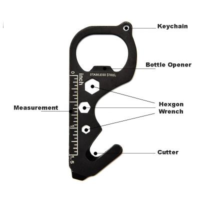 China Mulit-purpose pocket multitool 7 in 1 outdoor multi tool with hook hand tool steel bottle opener for sale