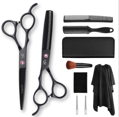 China Professional Embroidery Hair Cutting Scissors Set Hairdressing Scissors Kit For Home Barber Salon Set for sale