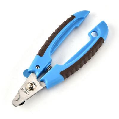 China Hot Selling Viable Cat Dog Nail Cutter Stainless Steel Pet Grooming Scissors Claw Nail Scissors With Lock for sale