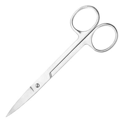 China High Quality Hair Cutting Scissors Salon Mustache Nose Hair Eyebrow Sharp Blades Trimming Stainless Steel Shears Beard Scissors For Men for sale