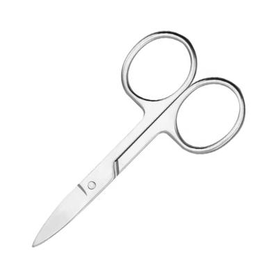 China Wholesale Professional Embroidery Stainless Steel Scissors Eyelash Eyebrow Mustache Beard Nose Hair Trimmer Facial Massage Grooming Scissors for sale