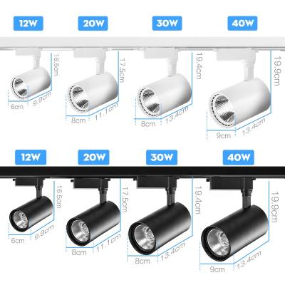 China Modern 40W Zoomable Led Tracklights Mini Motorized Track Lighting Led System Magnetic Rail Lighting Gold Track Light For Shop for sale