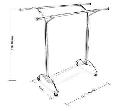 China Clothes store display racks garment shop stand for clothing for sale