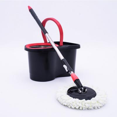 China Easy rotating with wheels plastic 360 degree magic mop and bucket for sale