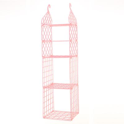 China Hanging closet organizer plastic shelves for clothes storage for sale