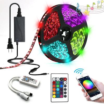 China LUXURY Indoor Goove Led Strip Lights 10m 5050 RGB WiFi App Control Alexa Google Voice Activated Smart LED Strip Light For TV for sale