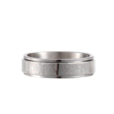 China New CLASSIC Fashion Design Mens Womens Mens Womens Ring Stainless Steel Rotatable Worry Ring Meditation Worry Ring for sale