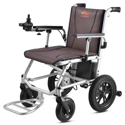 China Lightweight Hot Selling Aluminum Portable Wheelchair Electric Powered Wheelchair With Low Price for sale