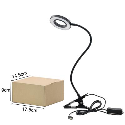 China Wholesale High Quality Modern 5W USB Bedside Reading Lamp 3 Color Modes Cut Desk Lamp for sale