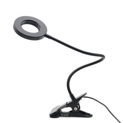 China Modern 6W LED USB Reading Light Clip Laptop Lamp for Book Piano Bed Headboard Desk Eye Care 2 Light Colors Switchable Adapter Included for sale