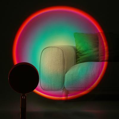 China Modern Live Atmosphere Background Lamp Sunset Table Lamp Photography LED RGB Sunset Projecting Lamp for sale