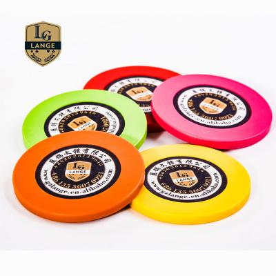 China ABS Plastic 14 Gram ABS Casino Roulette Poker Chip With Custom Sticker Inlay for sale