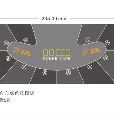 China Casino Table Using To Custom Design Texas Hold'em Poker Tablecloth Casino Layout for sale