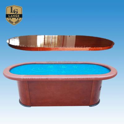 China High Quality Home Poker Casino Texas Holdem Home Poker Oval Table With Wood Cover for sale