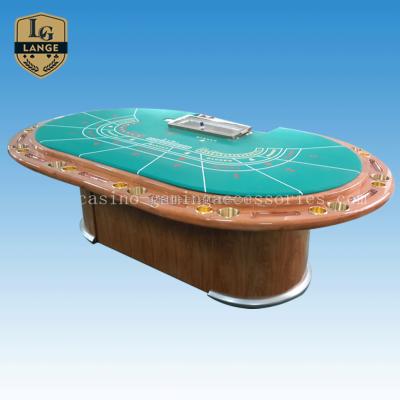 China Luxury Wood+table cloth+chips Luxury Solid Wood RFID Tray Casino Quality Spray Gun Poker Table for sale