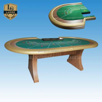 China Home Entertainment New Design Simple Modern Poker Table Top With Wooden Z Legs, Durable Poker Card Table, Baccarat Table for sale