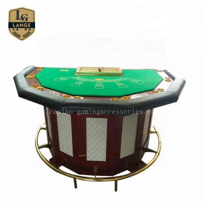 China New Style Poker Room Luxury Blackjack Poker Table Casino Table With Stainless Steel for sale