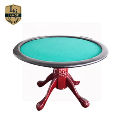 China Modern Round Home Game Mahjong Table Poker Table With Gear Cloth And Cups Holder for sale