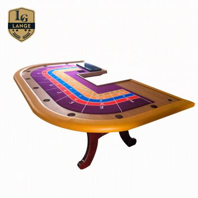 China Die Craps Games Simple Sicbo Poker Table Solid Wood Quality Casino Tournament Craps Table for sale