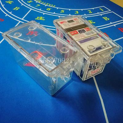 China Eco - Friendly Casino 8 Decks Acrylic Clear Security Box , Playing Cards Throw Holder For Baccarat Games for sale