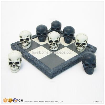 China Kid Games Resin Skull Heads Tic Tac Toe Ludo Board Game For Sale for sale