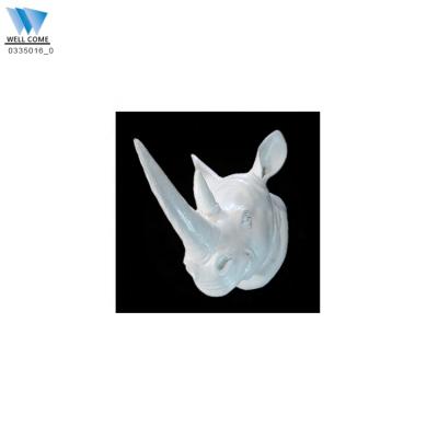 China Europe Rhino Animal Head Resin Wall Decoration for sale