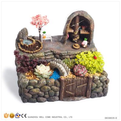 China Miniature Flower Planter Resin Succulent Planter Garden Landscape for sale