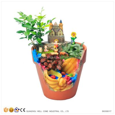 China Flower Planter Resin Planters for Succulents and Indoor Miniature Garden for sale