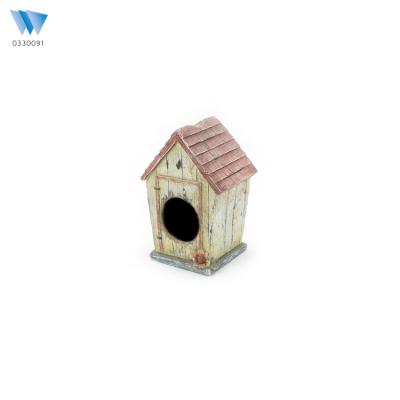 China Resin Mini Wooden Bird House For Viable Sale for sale