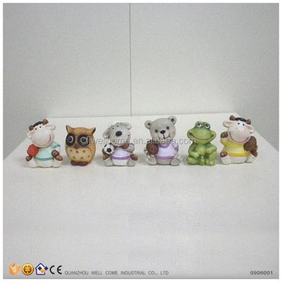 China Europe 6 Small Mods Animal Ceramic Figures Wholesale for sale