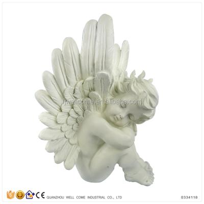 China White Europe Resin Angels Models Small with Large Angel Wings for sale