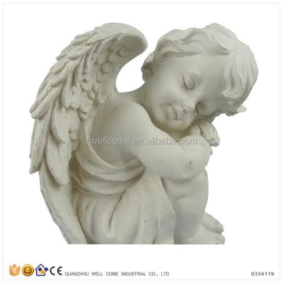 China Wholesale Modern Europe Sleeping Angel With Big Feather Angel Wings for sale